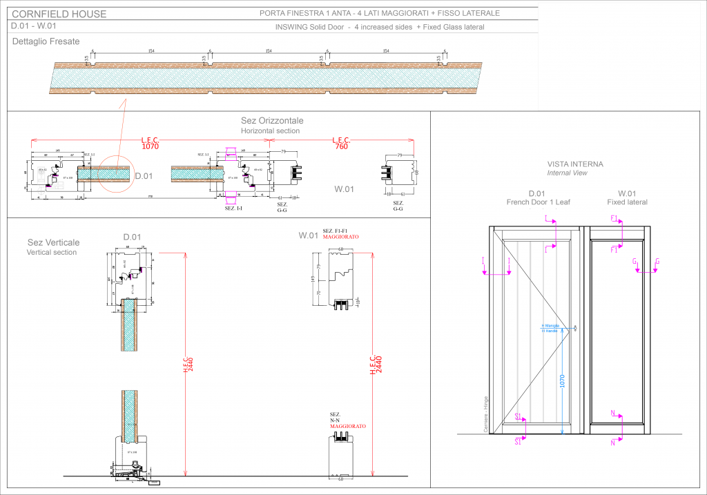 Disegno tecnico Cornfield House